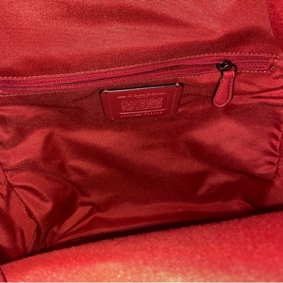 Red Checkered Coach Backpack - Picture 8 of 10